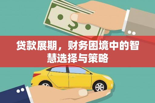 疏附贷款展期，财务困境中的智慧选择与策略