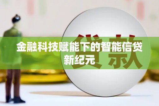 疏附金融科技赋能下的智能信贷新纪元