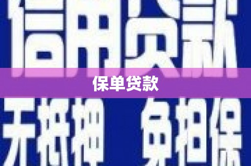 疏附保单贷款