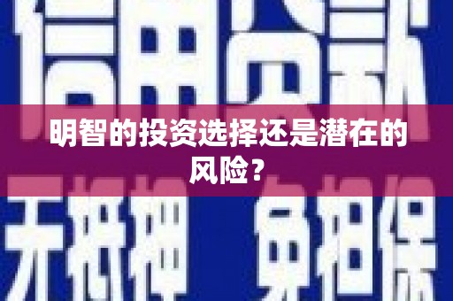 疏附明智的投资选择还是潜在的风险？