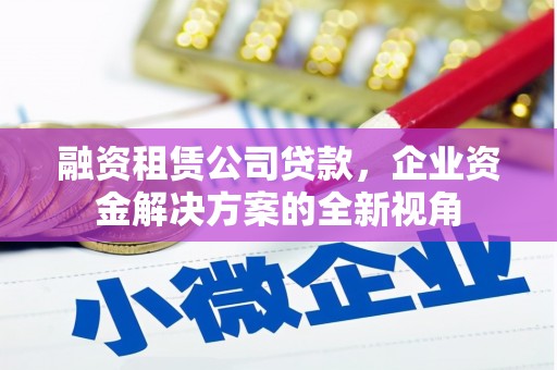 疏附融资租赁公司贷款，企业资金解决方案的全新视角