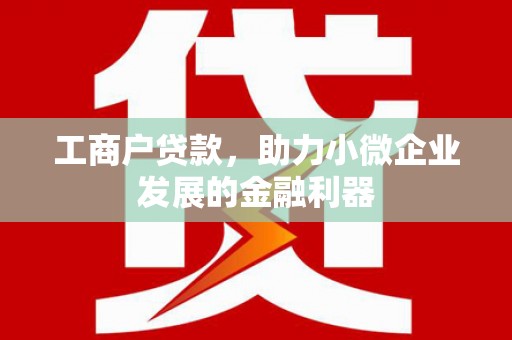 疏附工商户贷款，助力小微企业发展的金融利器