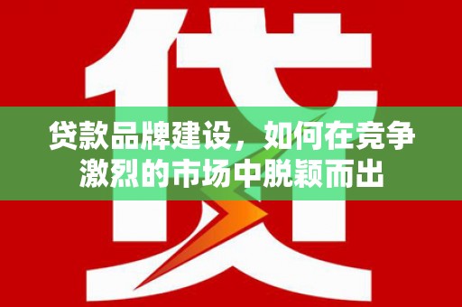疏附贷款品牌建设，如何在竞争激烈的市场中脱颖而出