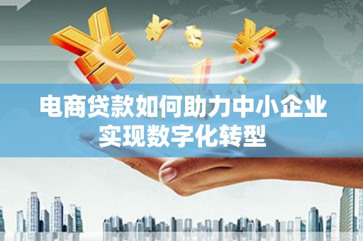 疏附电商贷款如何助力中小企业实现数字化转型