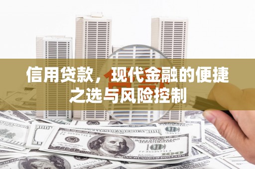 疏附信用贷款，现代金融的便捷之选与风险控制