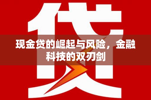 疏附现金贷的崛起与风险，金融科技的双刃剑