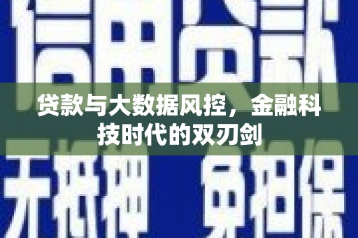 疏附贷款与大数据风控，金融科技时代的双刃剑