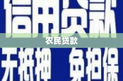疏附农民贷款
