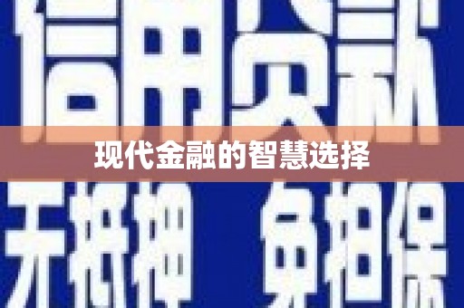 疏附现代金融的智慧选择