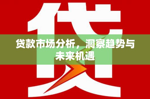 疏附贷款市场分析，洞察趋势与未来机遇