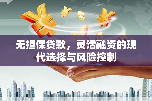 疏附无担保贷款，灵活融资的现代选择与风险控制