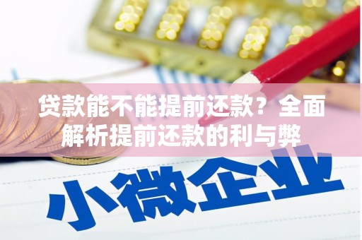 疏附贷款能不能提前还款？全面解析提前还款的利与弊