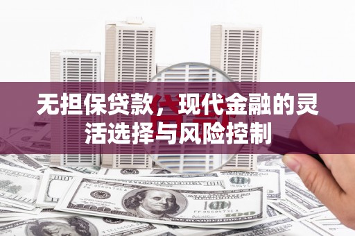 疏附无担保贷款，现代金融的灵活选择与风险控制