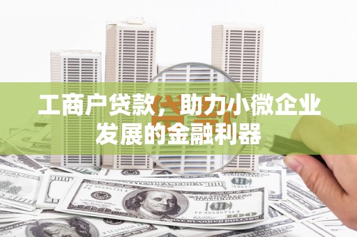 疏附工商户贷款，助力小微企业发展的金融利器