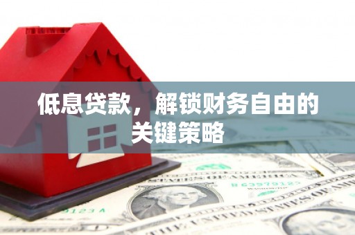 疏附低息贷款，解锁财务自由的关键策略