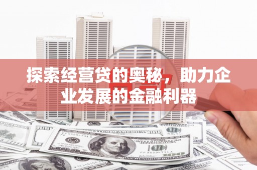 疏附探索经营贷的奥秘，助力企业发展的金融利器