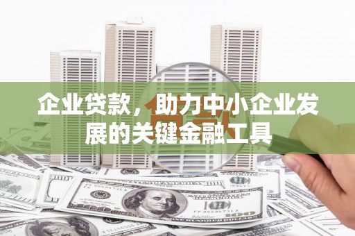 疏附企业贷款，助力中小企业发展的关键金融工具