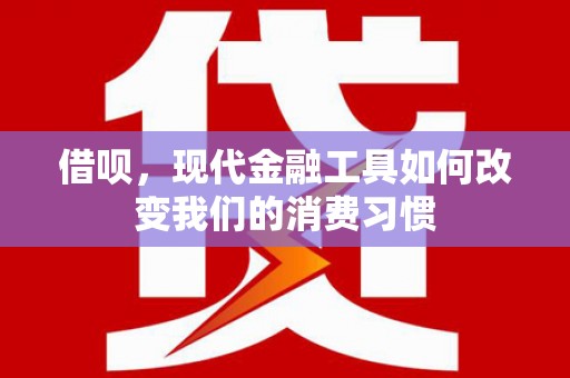 疏附借呗，现代金融工具如何改变我们的消费习惯