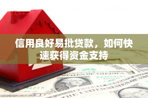 疏附信用良好易批贷款，如何快速获得资金支持