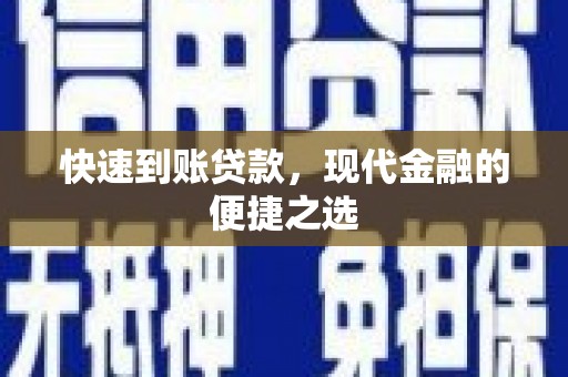 疏附快速到账贷款，现代金融的便捷之选