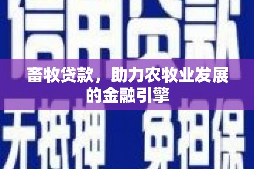 疏附畜牧贷款，助力农牧业发展的金融引擎