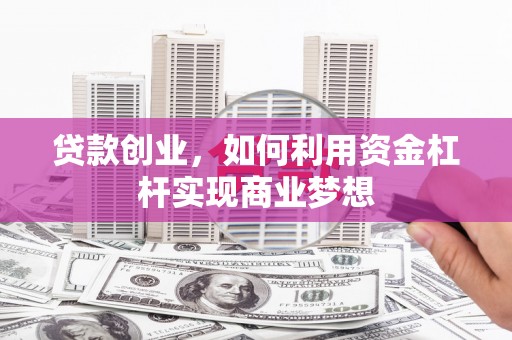 疏附贷款创业，如何利用资金杠杆实现商业梦想