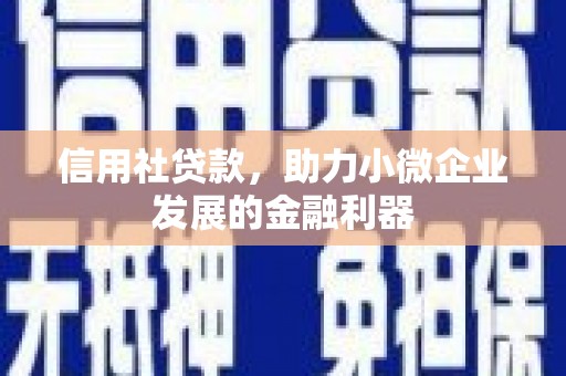 疏附信用社贷款，助力小微企业发展的金融利器