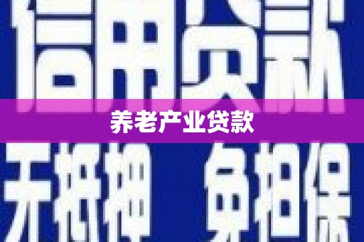 疏附养老产业贷款