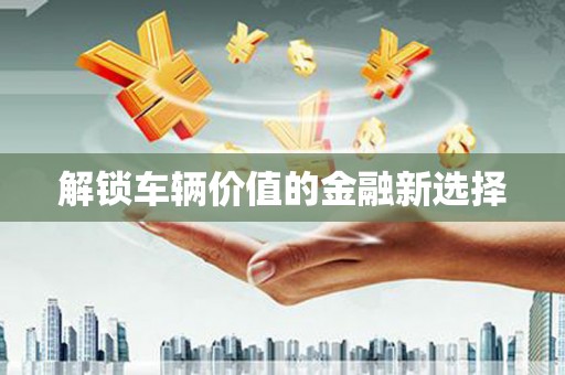 疏附解锁车辆价值的金融新选择