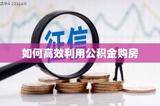 疏附如何高效利用公积金购房