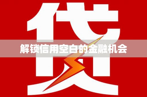 疏附解锁信用空白的金融机会